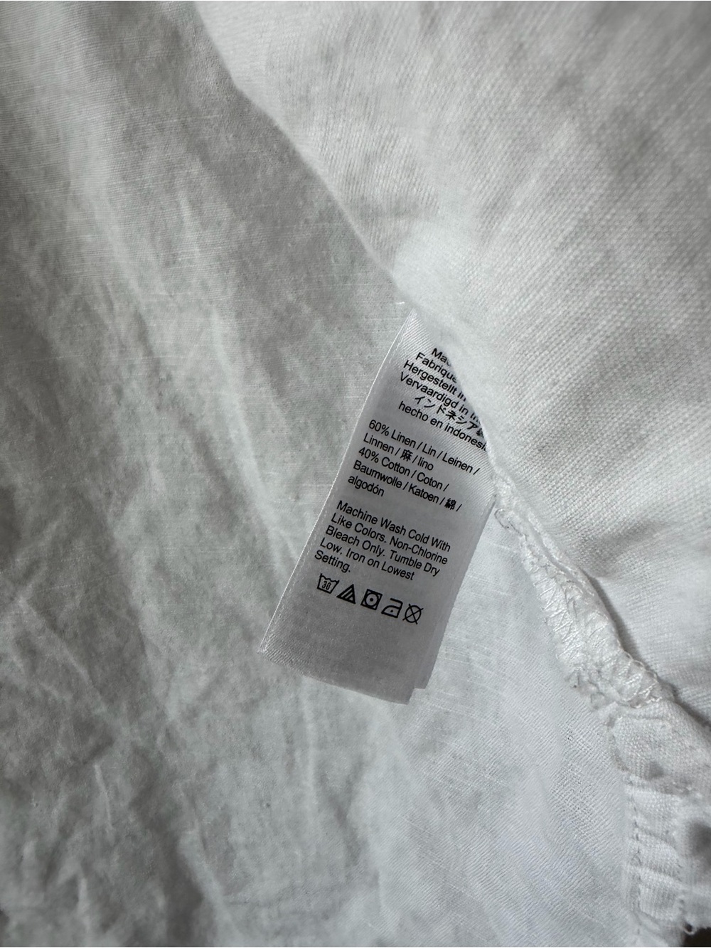 J Crew White Linen Cotton Long-Sleeve Button-Up Swim Cover Up Shirt - Picture 6 of 8